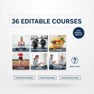 36-Course Fitness PLR Bundle with Master Resell Rights